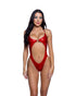 Shimmer Heart Ring Cutout Bodysuit by Rave Fix