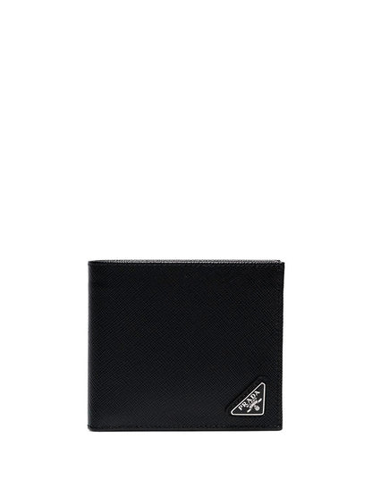 Prada Men Portafoglio Bi-Fold Con Portamonete In Pelle Saffiano by Luosophy