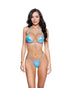 Iridescent Foil Rhinestone Trim 2PC Bikini Set by Rave Fix