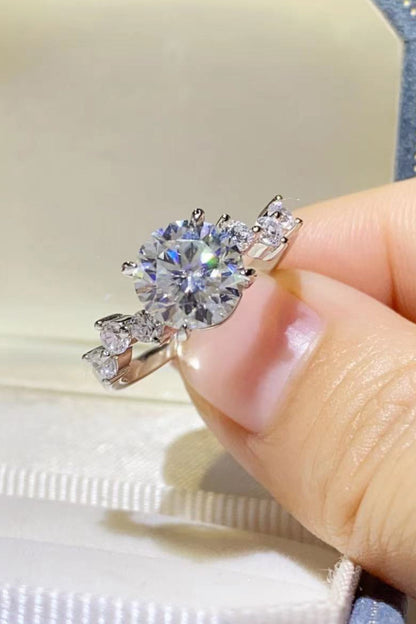2 Carat Brilliant Round Cut Sparkala™ Platinum Over Pure Sterling Silver Ring by Sparkala