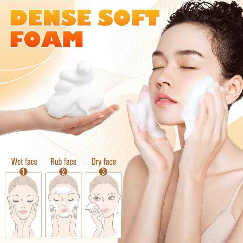 1Pcs Turmeric Facial Cleanser,Urmeric Facial Cleanser，Turmeric Foaming Cleanser,Deep Cleansing of Facial Skin， Turmeric Foaming Cleanser for All Skin