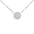 10K White Gold 1/4 Cttw Diamond Flower Pendant Necklace (I-J Color, I2-I3 Clarity) - Adjustable 16-18" chain by Bids.com