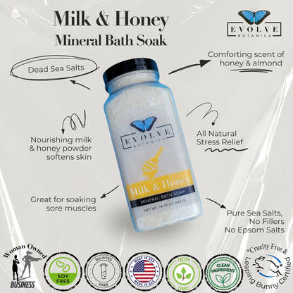 Mineral Soak - Milk &amp; Honey (Bath Salt)