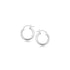 Sterling Silver Polished Hoop Style Earrings with Rhodium Plating (15mm) by Bids.com