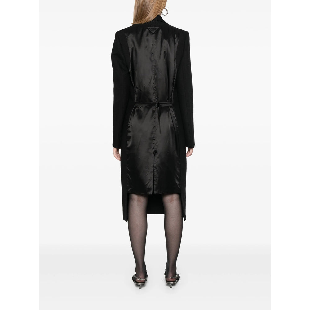 Prada Black Coats - Double Breasted &amp; Peacoats Women by Luosophy