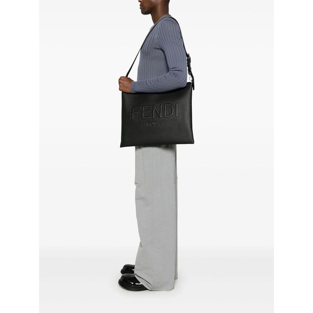 Fendi Black Shoulder Bags Men by Luosophy