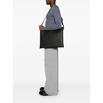 Fendi Black Shoulder Bags Men by Luosophy