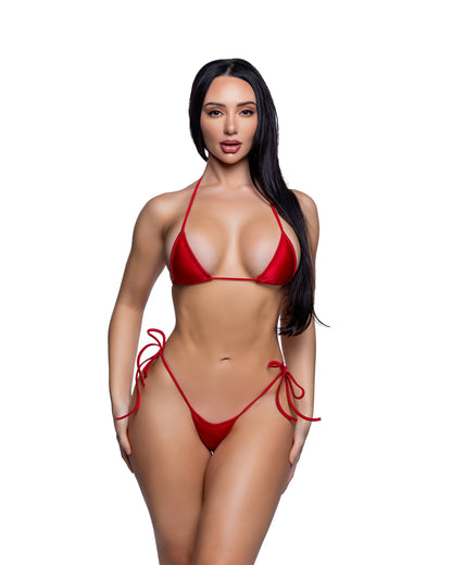 2PC Tie-Side Bikini Set Sexy String Rave Swimwear  DestGlow