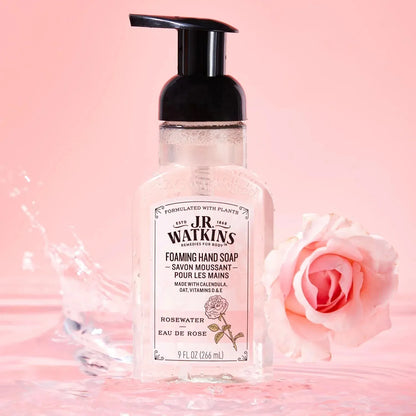J.R. Watkins Rosewater Foaming Hand Soap 9 oz by Pasteur Pharmacy