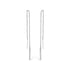 10K White Gold 1/10 Cttw Diamond Threader Earrings by Bids.com