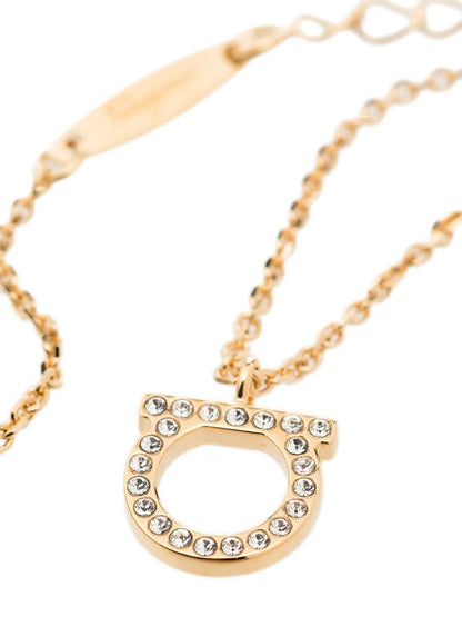 Ferragamo Women Gancini Crystals Necklace - L by Luosophy