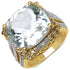 14K Yellow Gold Plated 8.24 Carat Genuine Amethyst & White Topaz .925 Sterling Silver Ring by Bids.com