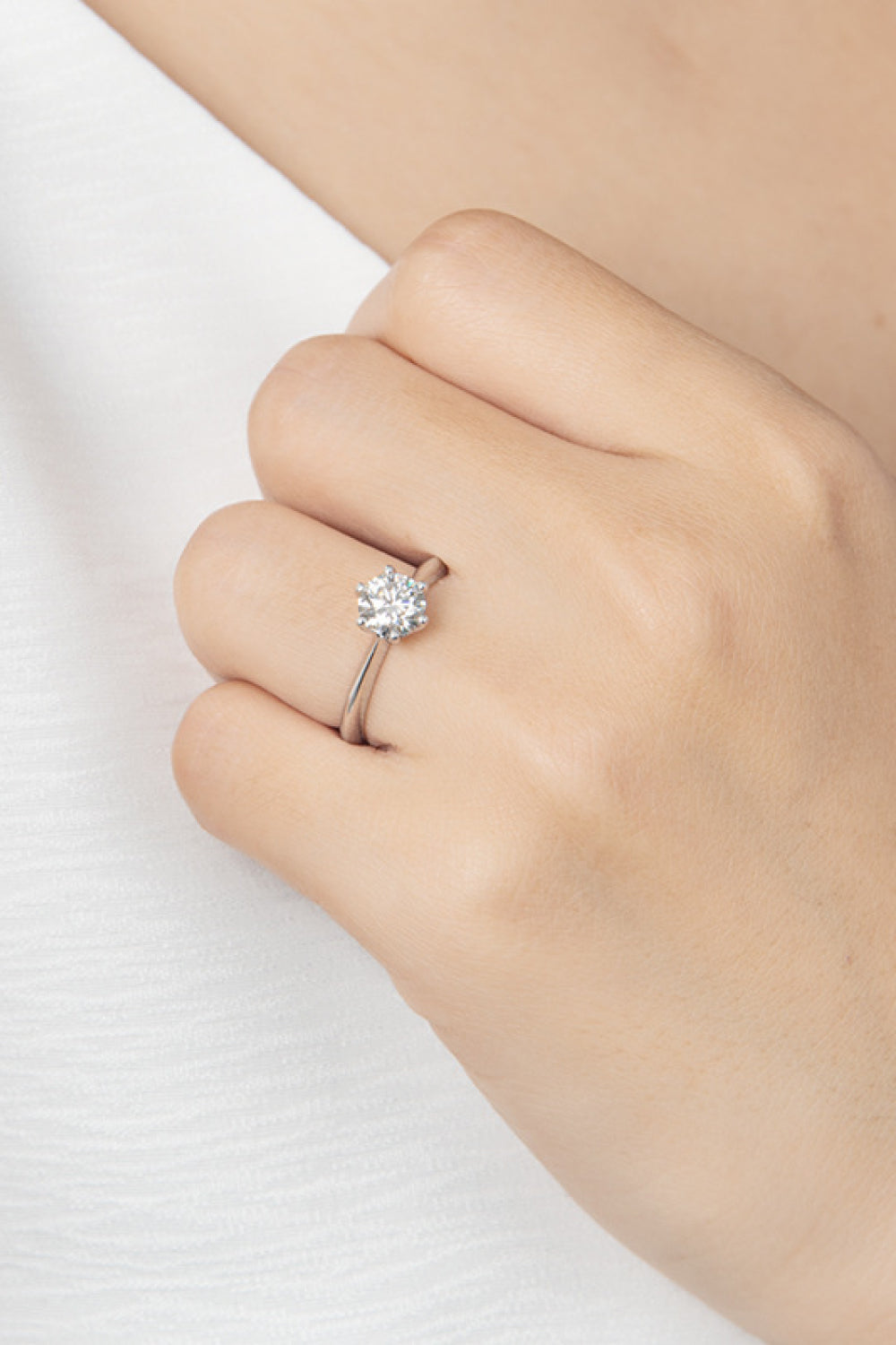 1 Carat Brilliant Round Cut Sparkala™ Platinum-Plated Ring by Sparkala