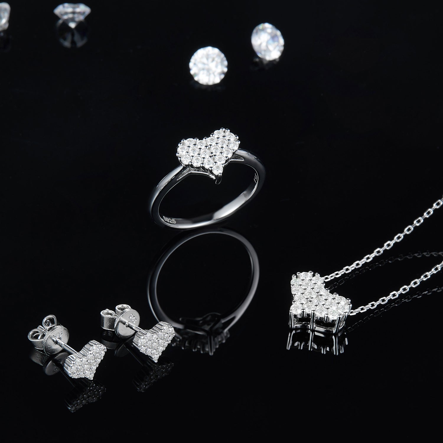 Sparkala™ Pure Sterling Silver Heart Ring - DestGlow