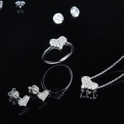 Sparkala™ Pure Sterling Silver Heart Ring - DestGlow