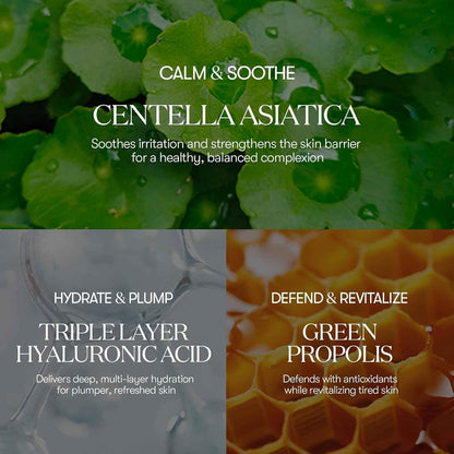 CICA Daily Soothing Mask 30 Sheets, Centella Asiatica &amp; Hyaluronic Acid for Moisturizing &amp; Hydrating, Instant Calm &amp; Glow, Skin Softening Facial Mask, Korean Face Mask