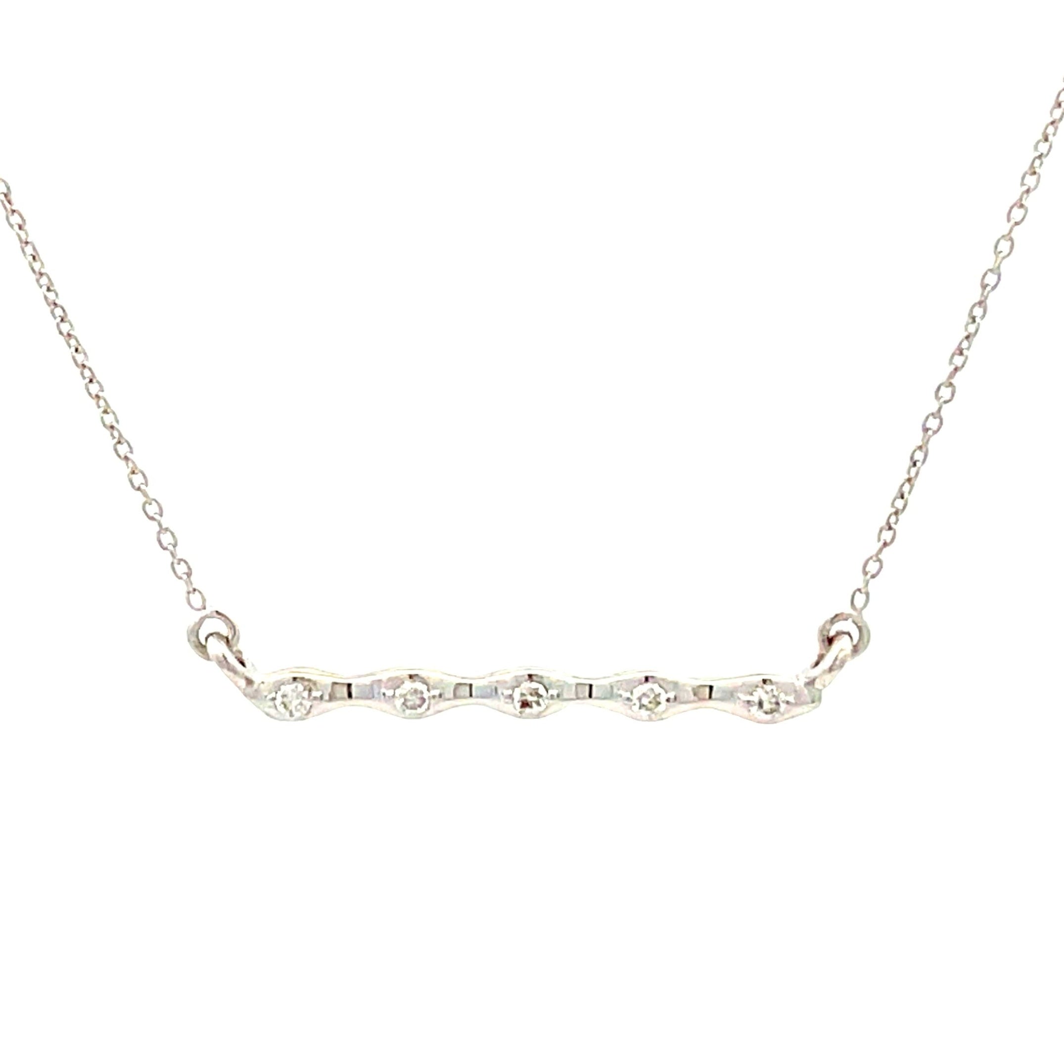 Genuine .05ct Diamond Fashion Pendants 14KT White Gold by Bids.com