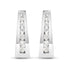 14K White Gold 1/4 Cttw Channel-Set Brilliant Round-Cut Diamond Hoop Earrings (H-I Color, I1-I2 Clarity)  DestGlow