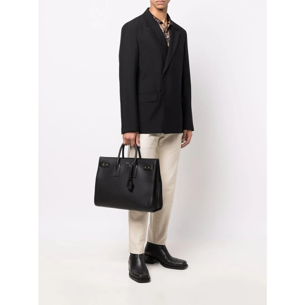 Saint Laurent Black Tote Bags Men by Luosophy