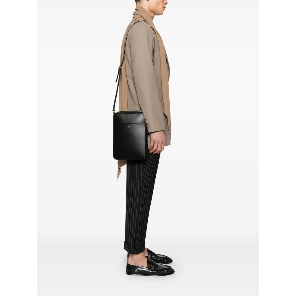 Saint Laurent Black Shoulder Bags Men by Luosophy