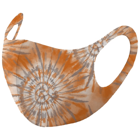 Mask4Aide Reusable Unisex Face Mask Tie Dye Orange &amp; Gray