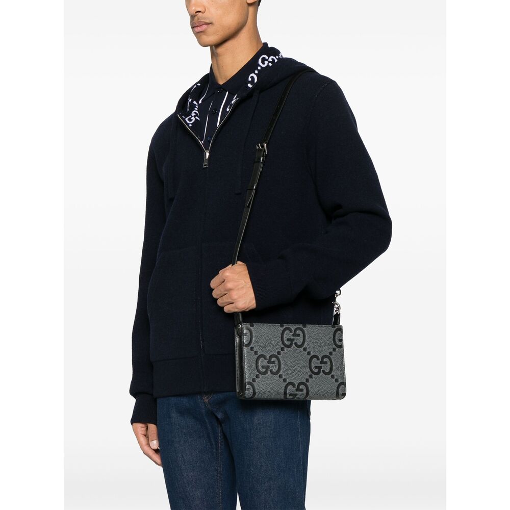 Gucci Grey Messenger Bags Men by Luosophy