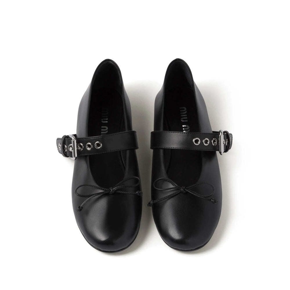 Miu Miu Black Ballet Flats Women by Luosophy