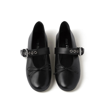Miu Miu Black Ballet Flats Women by Luosophy