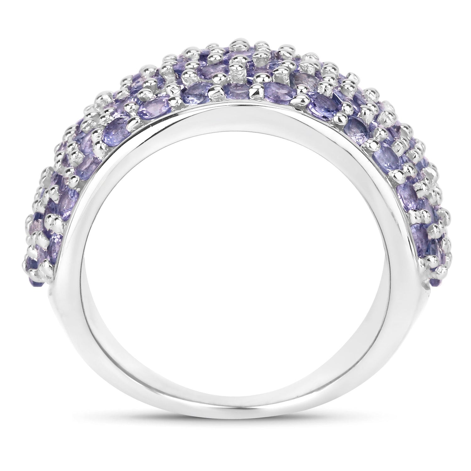 4.22 Carat Genuine Tanzanite .925 Sterling Silver Ring by Bids.com
