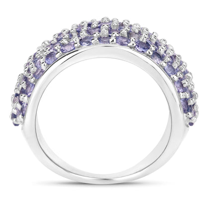 4.22 Carat Genuine Tanzanite .925 Sterling Silver Ring by Bids.com