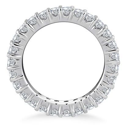 14k White Gold Common Prong Round Diamond Eternity Ring by Bids.com
