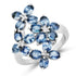 3.40 Carat Genuine Blue Sapphire .925 Sterling Silver Ring by Bids.com