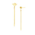 14k Yellow Gold Modern Disc and Bar Drop Earrings by Bids.com