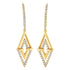 14K Yellow Gold 3/8 Cttw Double Triangle Drop and Dangle Diamond Earrings (G-H Color, SI1-SI2 Clarity) by Bids.com