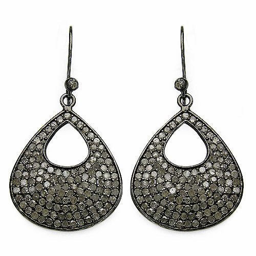 3.03 Carat Genuine Diamond .925 Sterling Silver Earrings by Bids.com