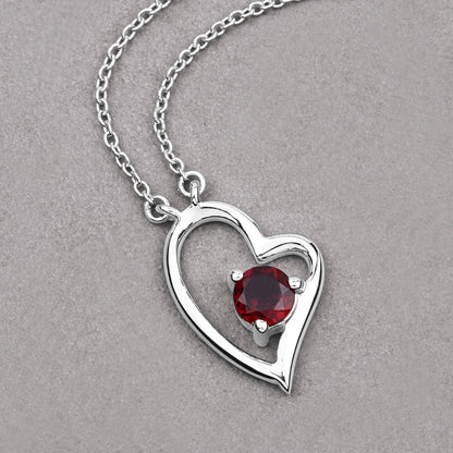 0.60 Carat Genuine Garnet .925 Sterling Silver Necklace by Bids.com