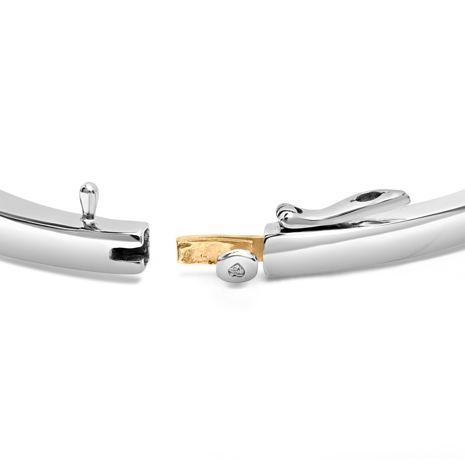 14K Two-Toned Gold Princess Cut Diamond Fashion Bangle (1 cttw, H-I Color, SI1-SI2 Clarity) by Bids.com