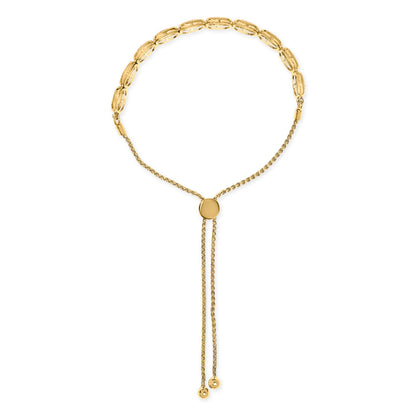 14k Yellow Gold Plated .925 Sterling 5/8 Cttw Diamond Composite Cushion Frame 4â€-10â€ Adjustable Bolo Bracelet (G-H Color, I1-I2 Clarity) by Bids.com