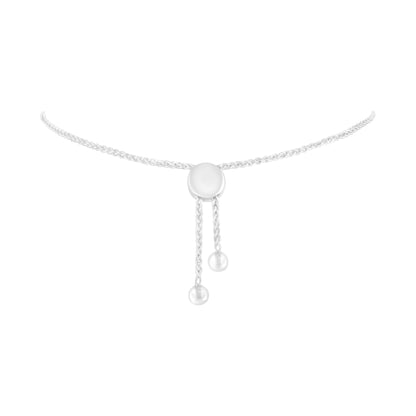 Sterling Silver Diamond Woven Heart Bolo Bracelet (0.1 cttw, H-I Color, I2-I3 Clarity) by Bids.com