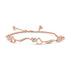 14K Rose Gold Plated .925 Sterling Silver 1/10 Cttw Diamond Wave and Hearts 4â€-10â€ Adjustable Bolo Bracelet (I-J Color, I3 Clarity) by Bids.com