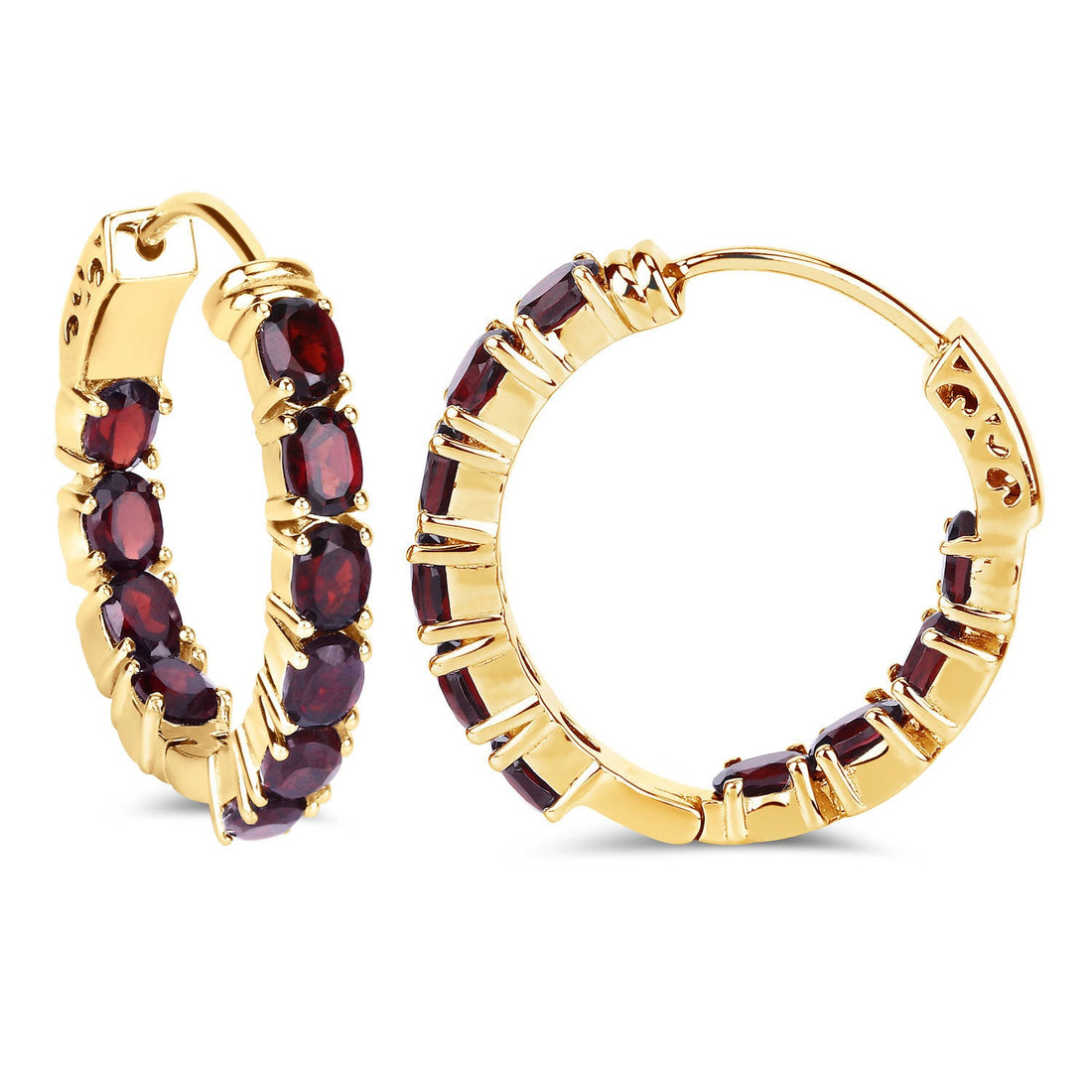 4.00 Carat Genuine Garnet .925 Sterling Silver Earrings by Bids.com