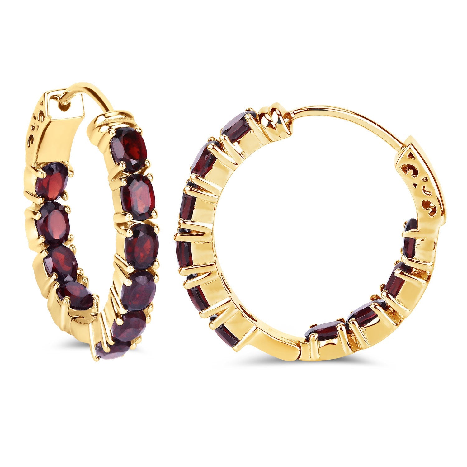 4.00 Carat Genuine Garnet .925 Sterling Silver Earrings by Bids.com