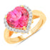 5.03 Carat Genuine Pink Topaz and White Topaz .925 Sterling Silver Ring by Bids.com
