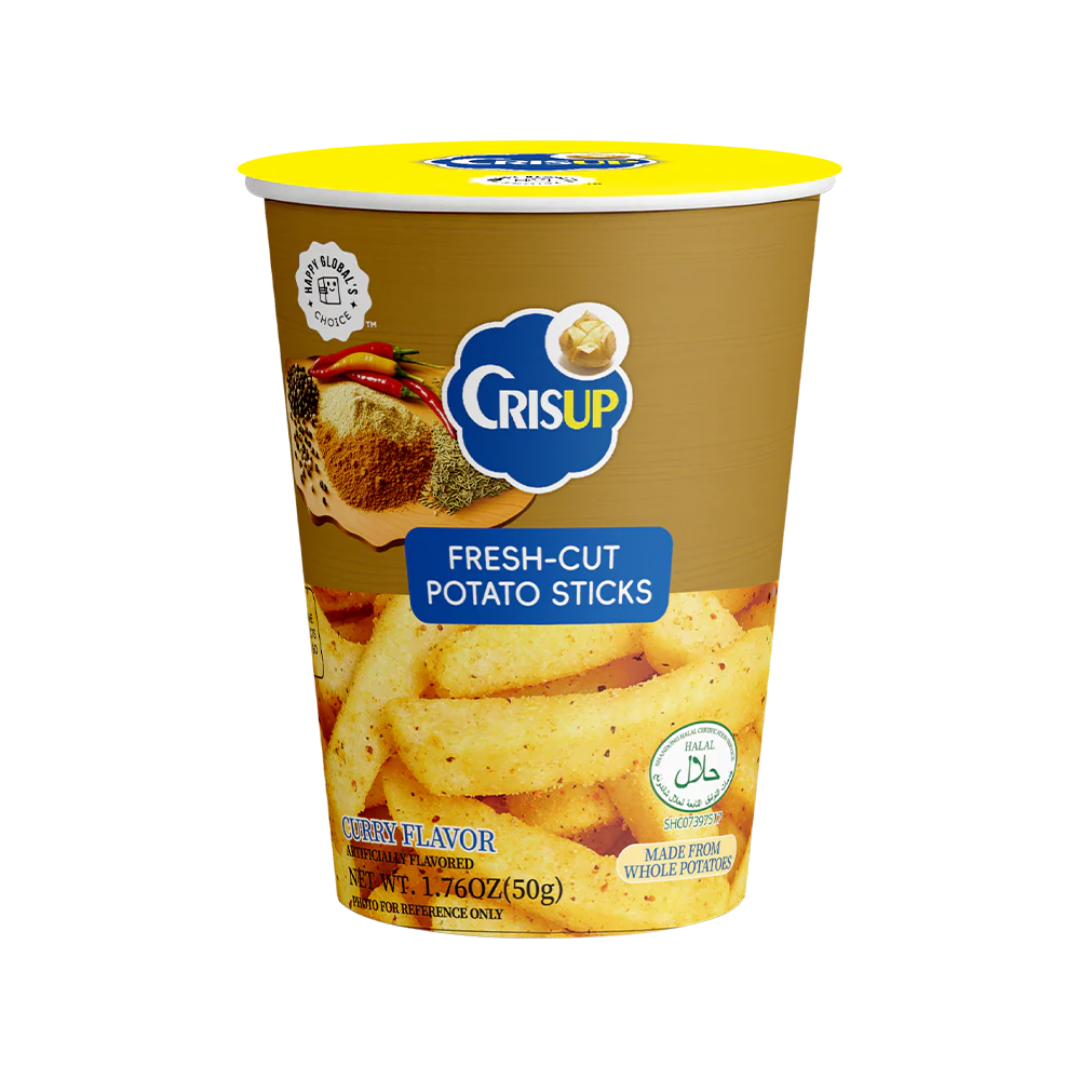 Crisup Freshly Cut Potato Sticks Curry (1.76oz) by Farmacias Savia