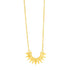 14k Yellow Gold Polished Sunburst Necklace  DestGlow
