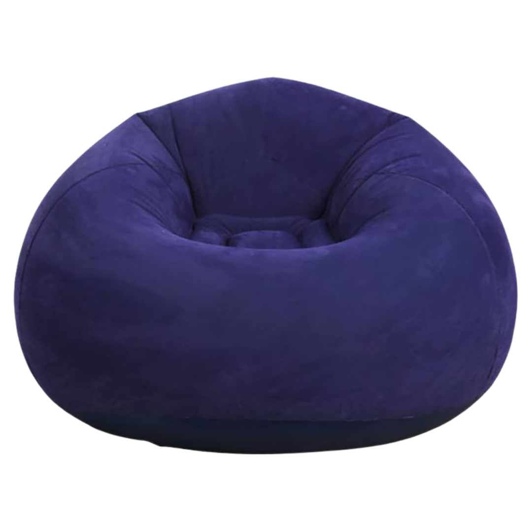 ComfortAir Inflatable Lounge Chair Sofa Purple Velvet Finish (1 unit)  DestGlow