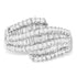 14K White Gold Diamond Cocktail Ring Band (1 3/4 Cttw, H-I Color, SI2-I1 Clarity) - Size 6-1/2 by Bids.com
