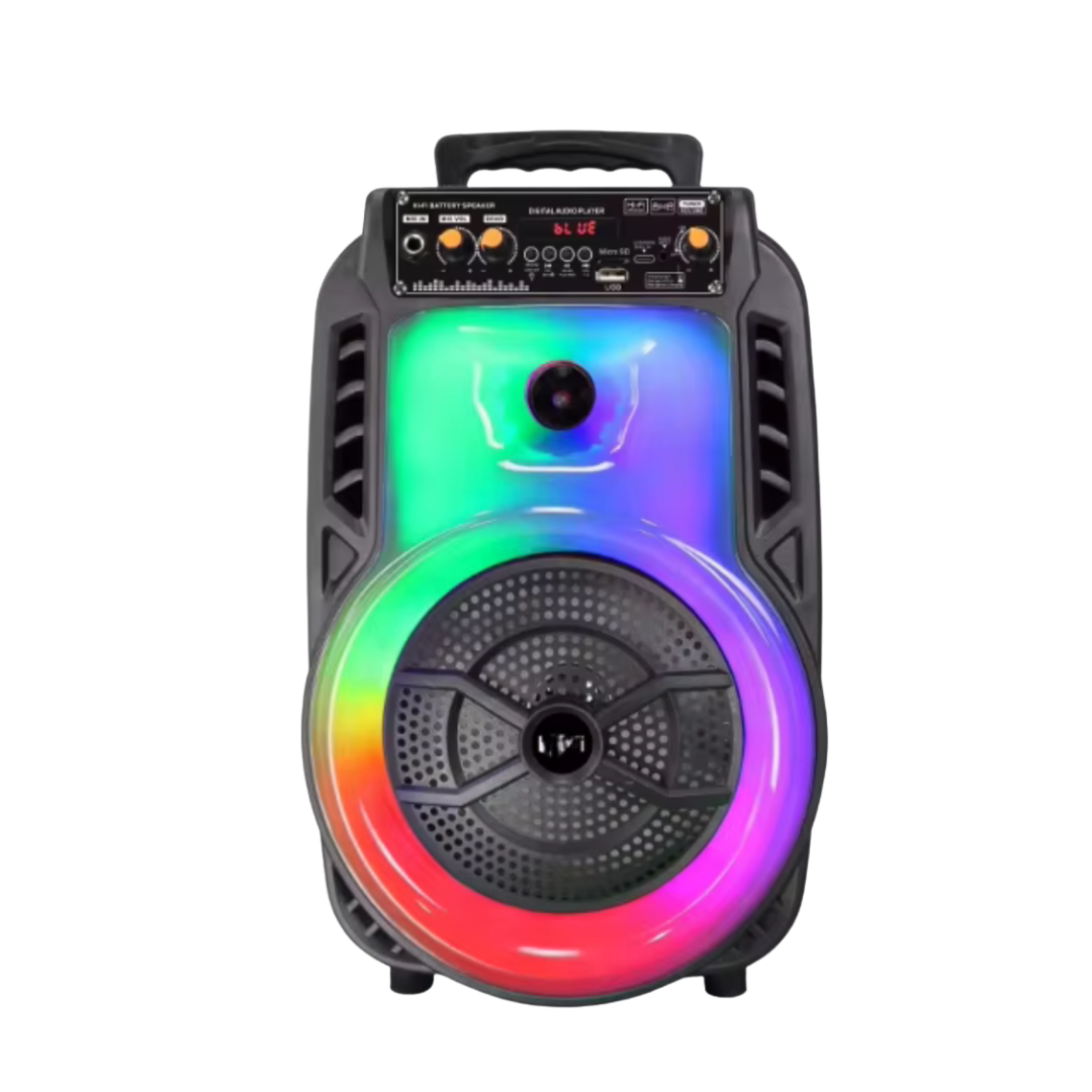 HomeBoss AO-829 8-Inch Portable Bluetooth Speaker with LED Lights by Farmacias Savia