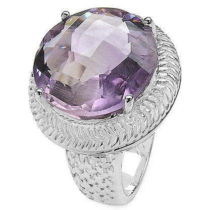 10.22 Carat Genuine Amethyst .925 Sterling Silver Ring by Bids.com