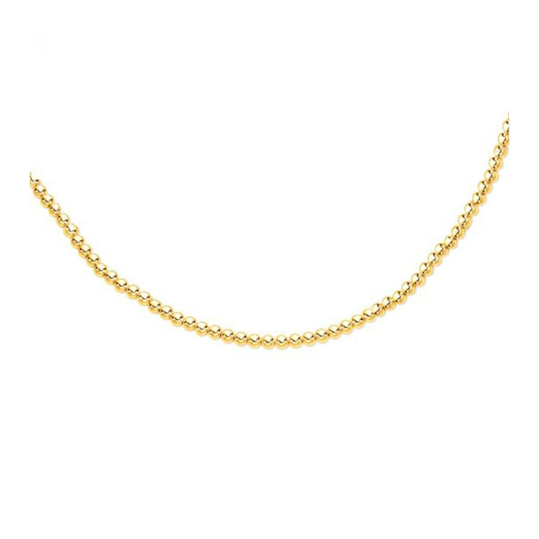 14k Yellow Gold Bead Chain (6mm)  DestGlow